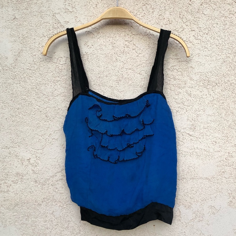 Chelsea Flowers Ruffle Front Crop Cami